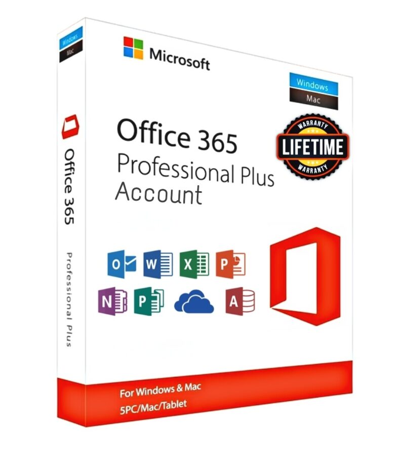 Microsoft Office 365 Pro 2022 5 PC/MAC Lifetime License